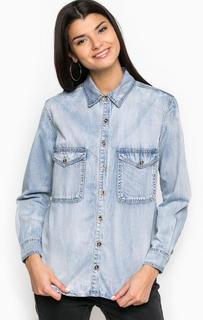 Джинсовая рубашка прямого кроя Glamorous