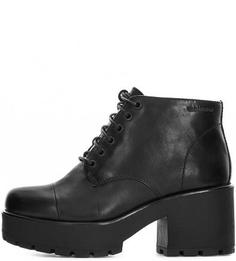 Кожаные ботильоны на устойчивом каблуке Vagabond