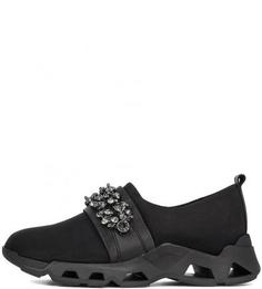 Украшенные камнями текстильные кроссовки Bronx