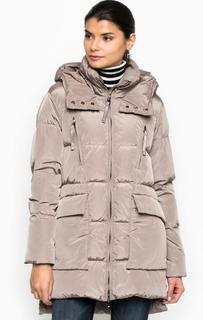 Пуховик из полиэстера с удлиненной спинкой Geox