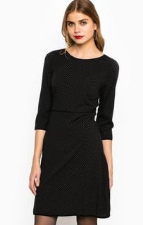 Платье из вискозы в горошек с расклешенной юбкой Tom Tailor