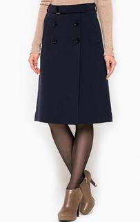 Синяя юбка на пуговицах Patrizia Pepe