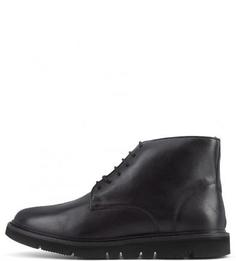 Кожаные ботинки с логотипом бренда на язычке Armani Jeans