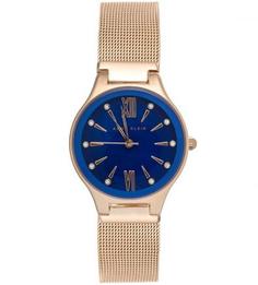 Часы круглой формы с отделкой кристаллами Anne Klein