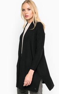Удлиненный черный кардиган Tom Tailor Denim