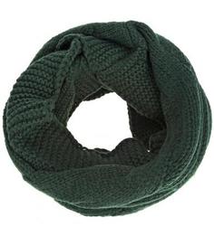 Зеленый шарф-хомут из вискозы и шерсти Eleganzza