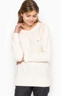 Однотонный джемпер из шерсти и вискозы Lacoste