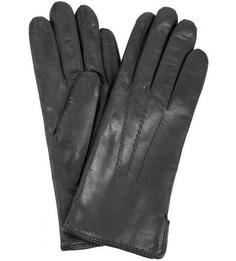 Кожаные черные перчатки с шерстяной подкладкой Bartoc
