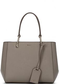 Кожаная сумка с короткими ручками и съемным ремнем Dkny