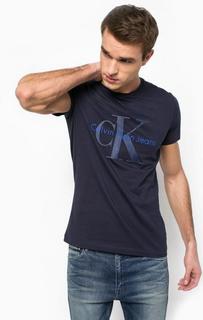 Хлопковая футболка с круглым вырезом Calvin Klein Jeans