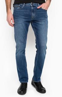 Синие прямые джинсы с заломами Calvin Klein Jeans