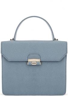 Однотонная кожаная сумка Furla