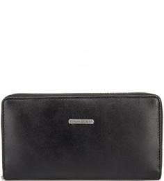 Черный кошелек на молнии Sergio Belotti