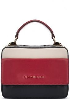 Разноцветная кожаная сумка через плечо Tommy Hilfiger