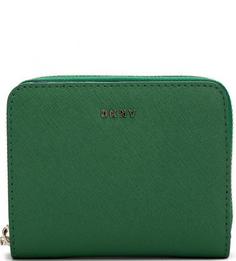 Кожаный кошелек на кнопке Dkny