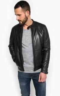 Черная кожаная куртка Strellson