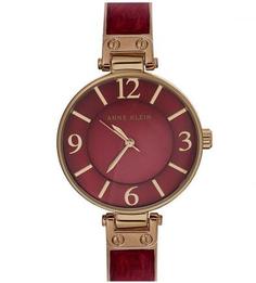 Часы с бордовым металлическим ремешком Anne Klein