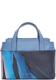Синяя сумка с короткими ручками Calvin Klein Jeans