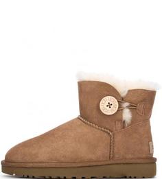 Замшевые полусапоги с натуральным мехом UGG Australia