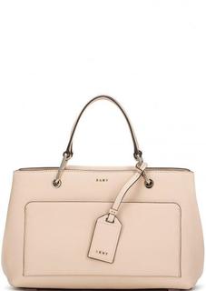 Сумка с короткими ручками из сафьяновой кожи Dkny