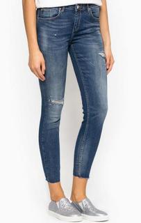 Рваные зауженные джинсы с заломами Silvian Heach