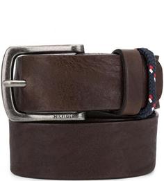 Кожаный коричневый ремень Tommy Hilfiger