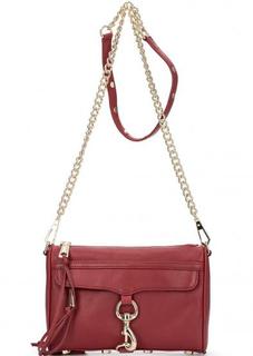 Красная кожаная сумка через плечо Rebecca Minkoff