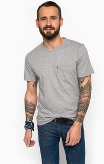 Серая футболка из хлопка с карманом Levis®