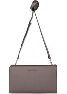 Серая кожаная сумка через плечо Michael Michael Kors