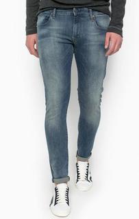 Синие зауженные джинсы с застежкой на молнию и болт G Star RAW