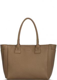Коричневая сумка с длинными ручками Furla