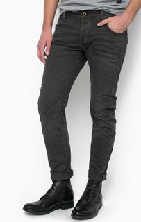 Зауженные серые джинсы с заломами G Star RAW