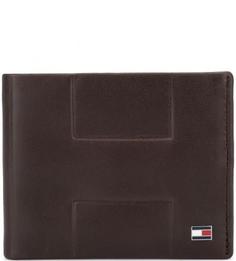Темно-коричневое кожаное портмоне Tommy Hilfiger