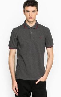 Серая хлопковая футболка поло Fred Perry