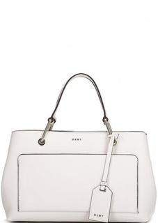 Сумка из сафьяновой кожи с двумя отделами Dkny