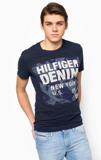 Хлопковая футболка с принтом Hilfiger Denim