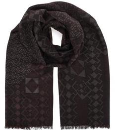 Шерстяной коричневый шарф Eleganzza