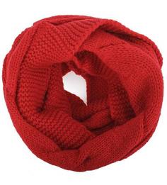 Красный шарф-хомут из вискозы Eleganzza