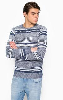 Хлопковый джемпер с круглым вырезом Hilfiger Denim