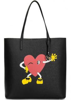 Черная сумка с принтом Tosca BLU