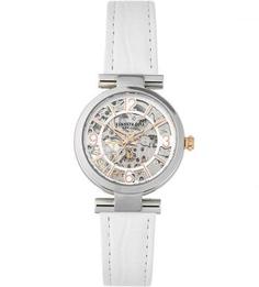 Механические часы с белым кожаным браслетом Kenneth Cole