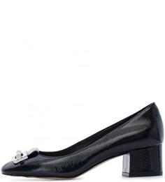 Туфли из лаковой кожи темно-синего цвета Michael Michael Kors