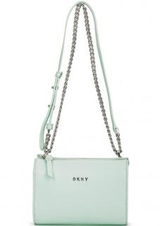 Сумка из сафьяновой кожи на молнии Dkny