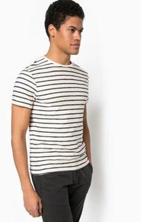 Хлопковая футболка в полоску Selected