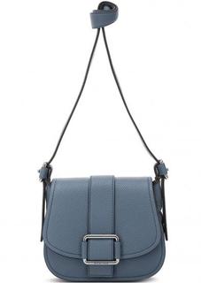 Голубая кожаная сумка с откидным клапаном Michael Michael Kors