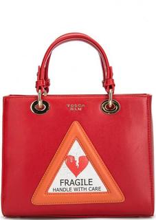 Красная сумка с нашивкой Tosca BLU