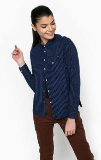 Приталенная синяя рубашка из хлопка G Star RAW
