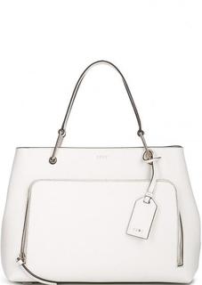 Кожаная сумка с карманом Dkny