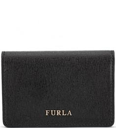 Черная кожаная визитница Furla