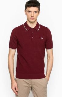 Бордовая футболка поло из хлопка Fred Perry
